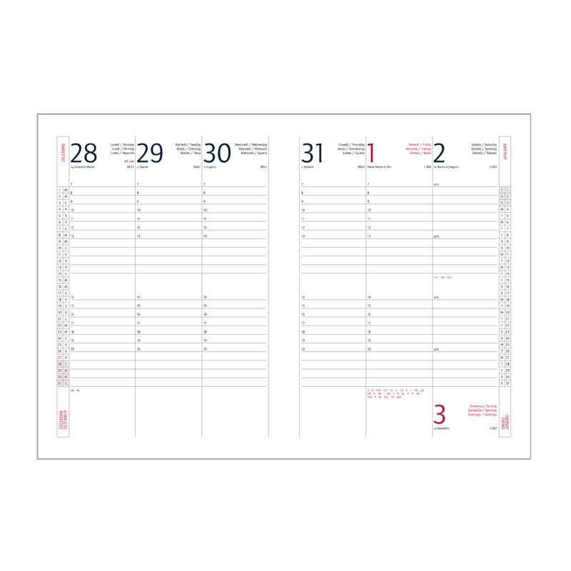Agenda Settimanale Intempo Bulk 2026 Nero 17 x 24 cm