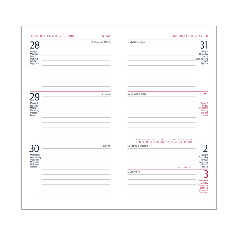 Agenda Settimanale Verticale Tascabile Intempo Bulk 2026 Bordeaux 8 x 15 cm