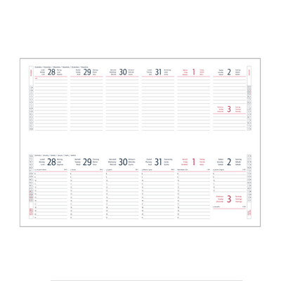 Planning Intempo Bulk 2026 Settimanale Verde 30 x 12 cm