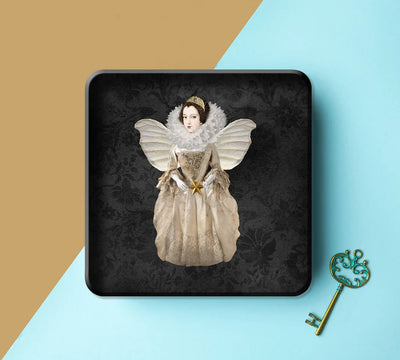 Svuotatasche Blue Shaker in Metallo Golden Princess 15 x 15 cm