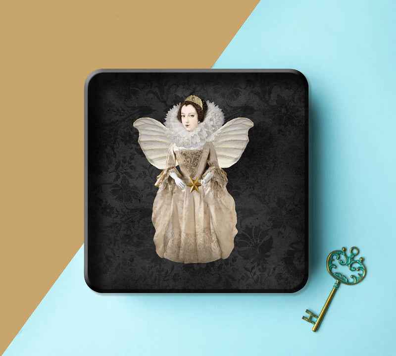 Svuotatasche Blue Shaker in Metallo Golden Princess 15 x 15 cm