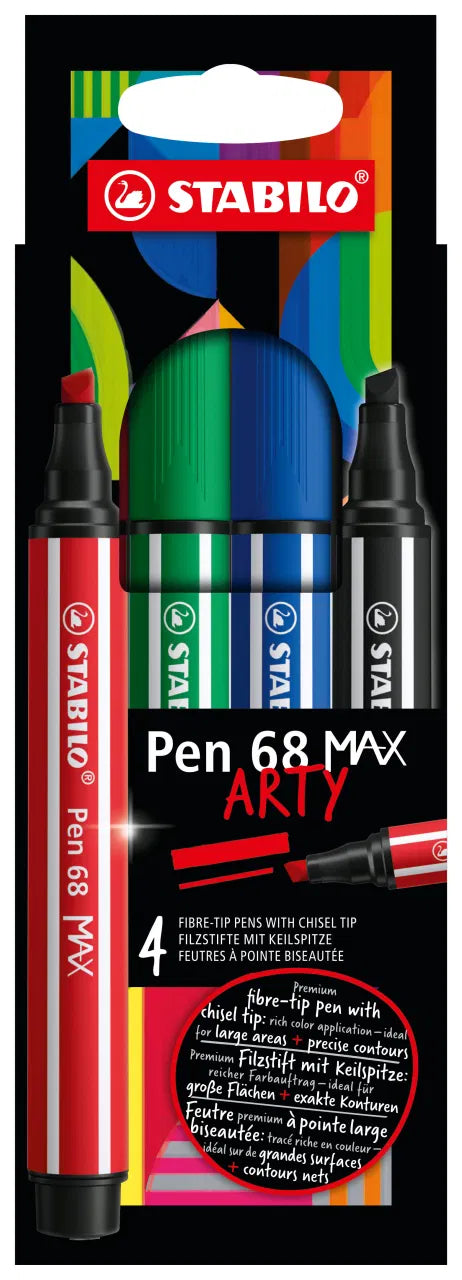 Pennarelli Stabilo Pen 68 Max - 4 pezzi
