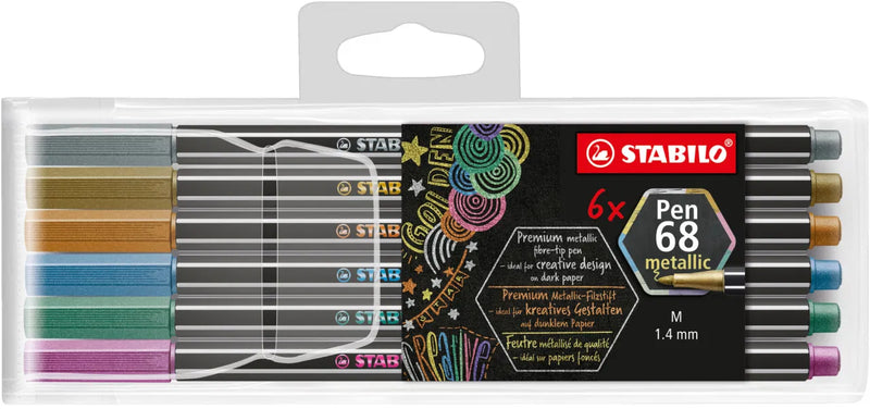 Pennarelli Stabilo Pen 68 Metallic - 6 pezzi