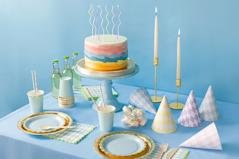 Candeline Compleanno Curvy Multicolor Light 14 cm - 8 pezzi