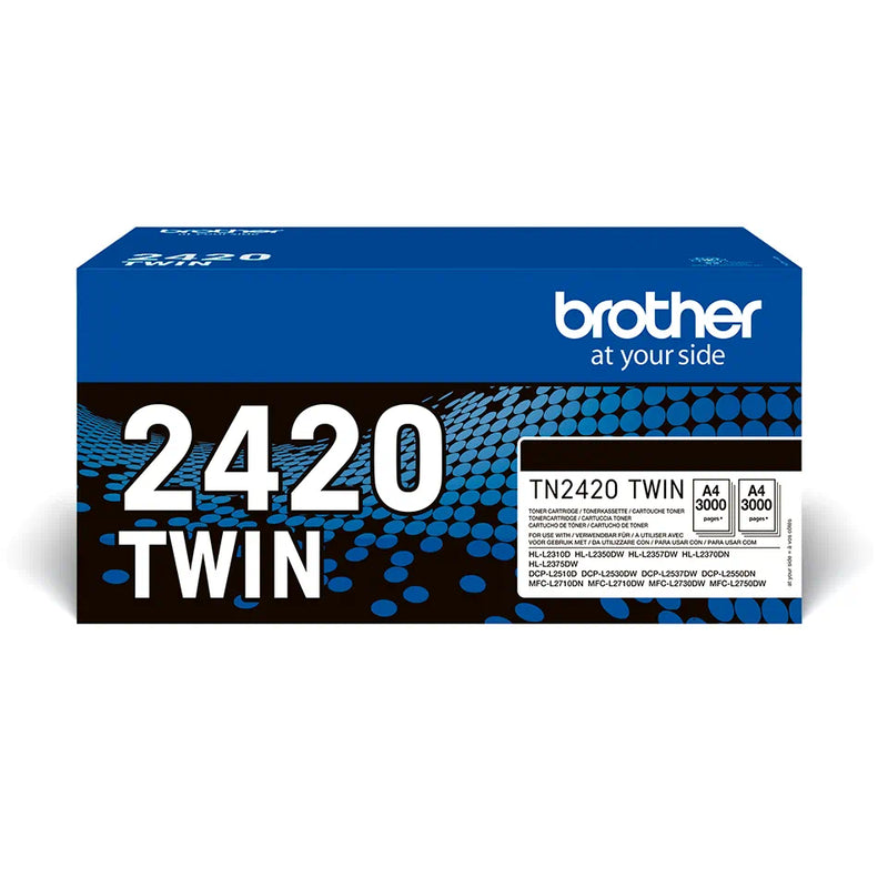 Kit 2 Toner Originale Brother TN-2420 ad Alta Capacità Nero