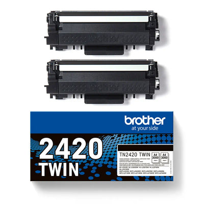 Kit 2 Toner Originale Brother TN-2420 ad Alta Capacità Nero