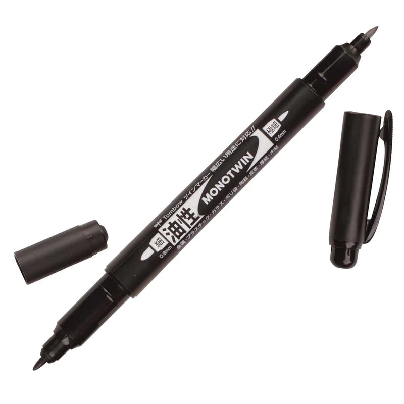 Marker Calligrafico Tombow Mono Twin a Doppia Punta Nero