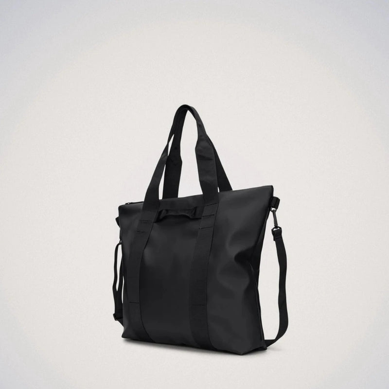 Borsa Tote Bag Impermeabile Nero Opaco