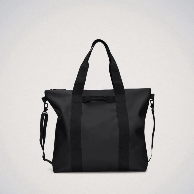 Borsa Tote Bag Impermeabile Nero Opaco