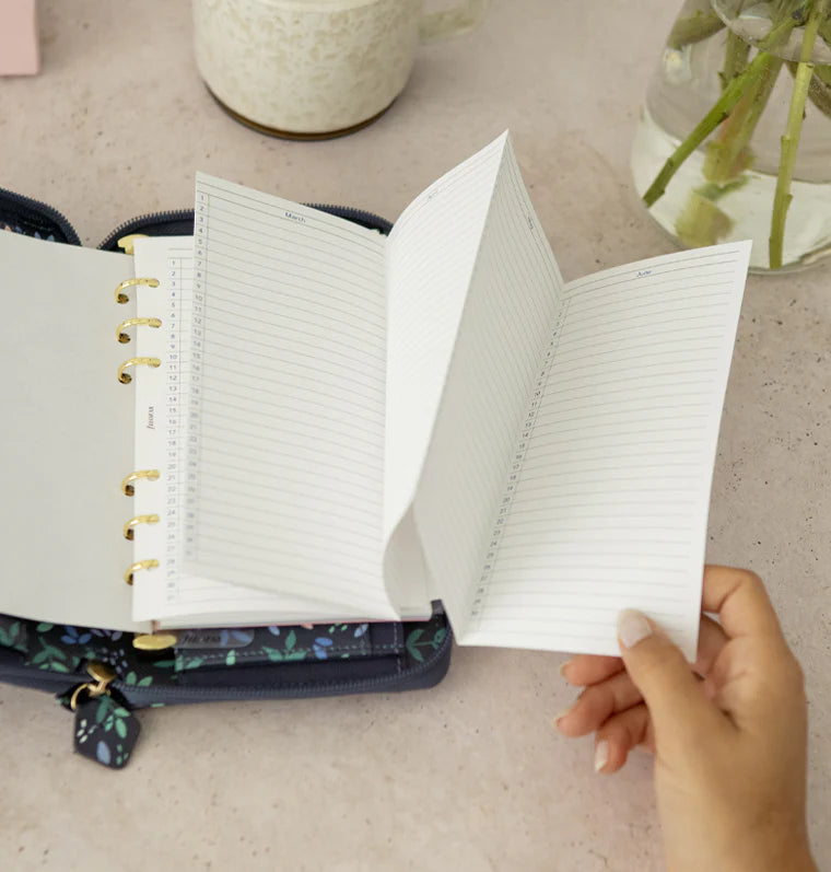Organizer Filofax Garden Personal con Zip Dusk con Planner Annuale non Datato