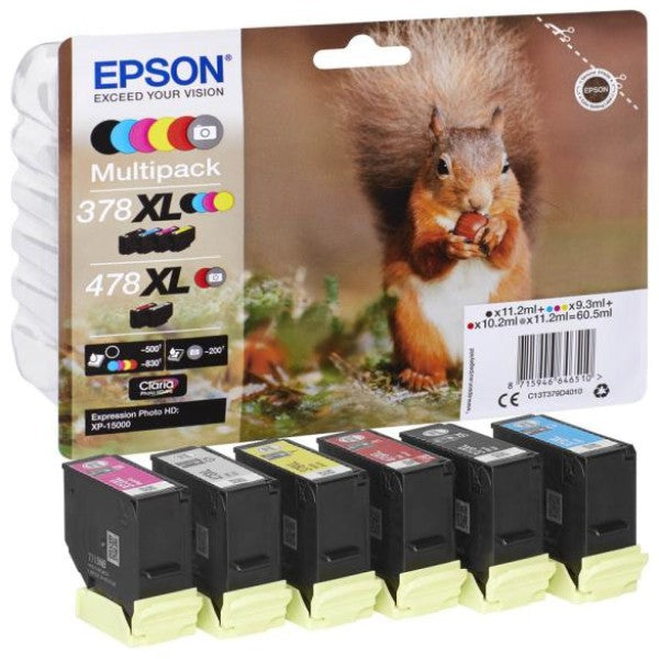 Multipack Cartuccia Originale Epson 378 XL + 478 XL