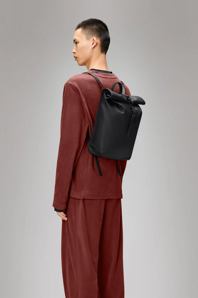 Zaino RAINS Rolltop Rucksack Mini Impermeabile W3 Black