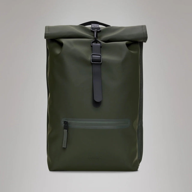Zaino RAINS Rolltop Rucksack Impermeabile W3 Green