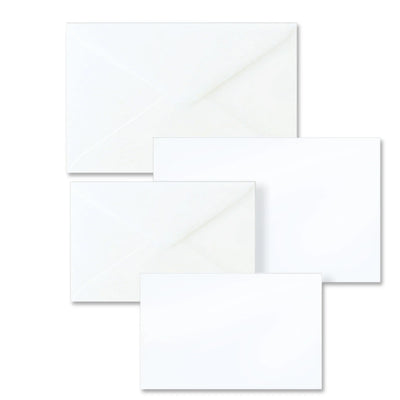 Biglietto con Busta Dalmazia Bianco 7 x 11 cm - 10 pezzi