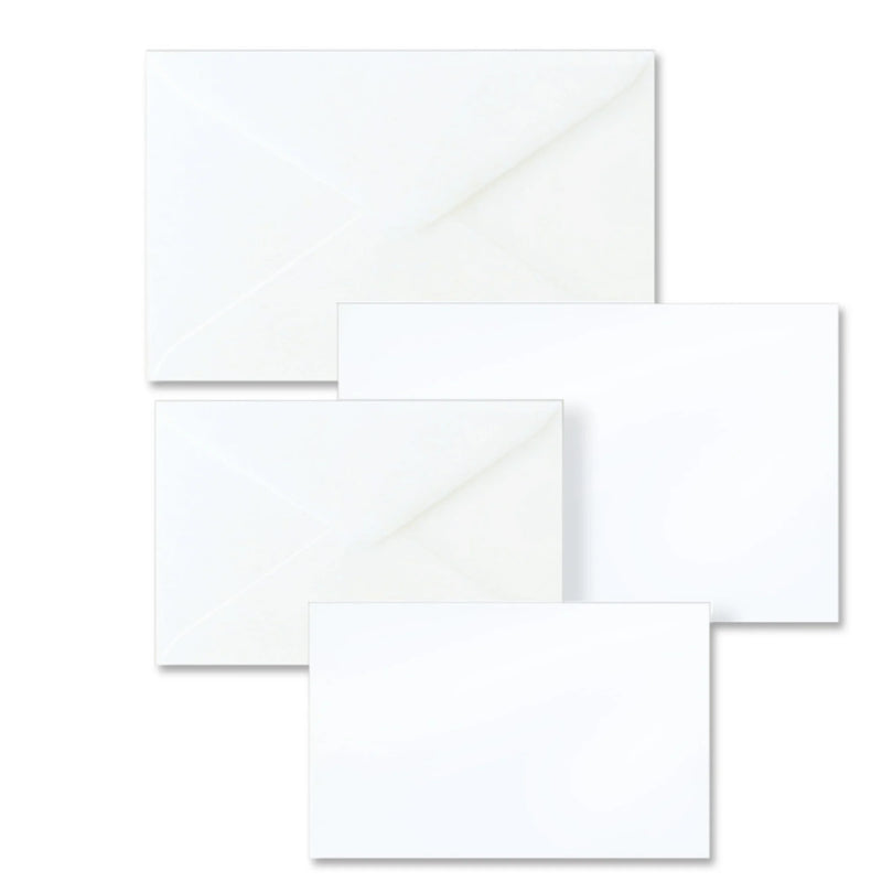 Biglietto con Busta Dalmazia Bianco 9 x 14 cm - 10 pezzi