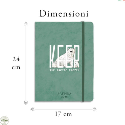 Agenda Settimanale Alfabet 2026 Keep the Artic Frozen 17 x 24 cm