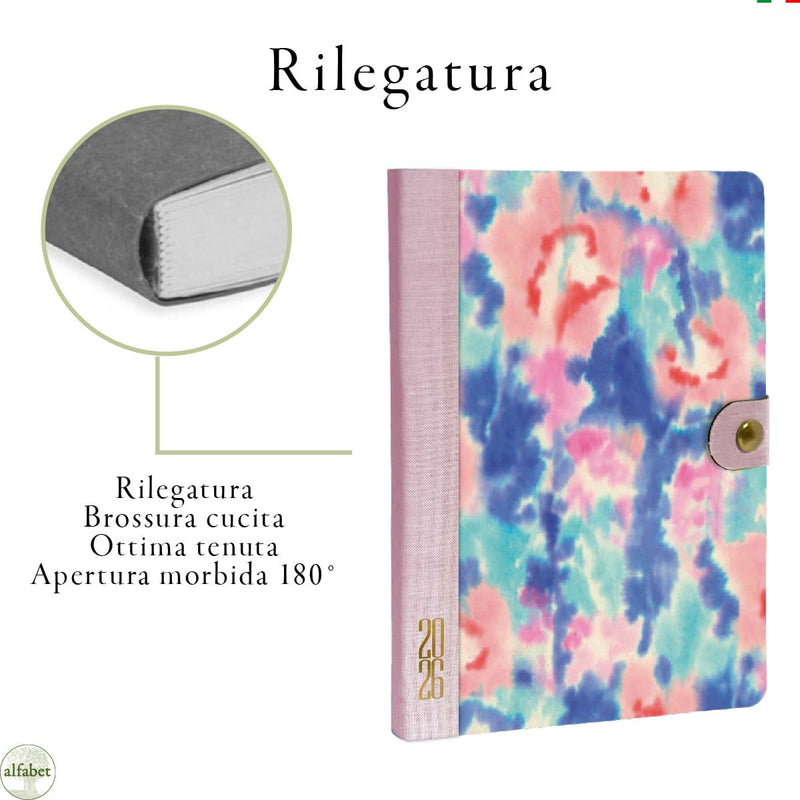 Agenda Settimanale Alfabet 2026 Art Collection Divina 17 x 24 cm