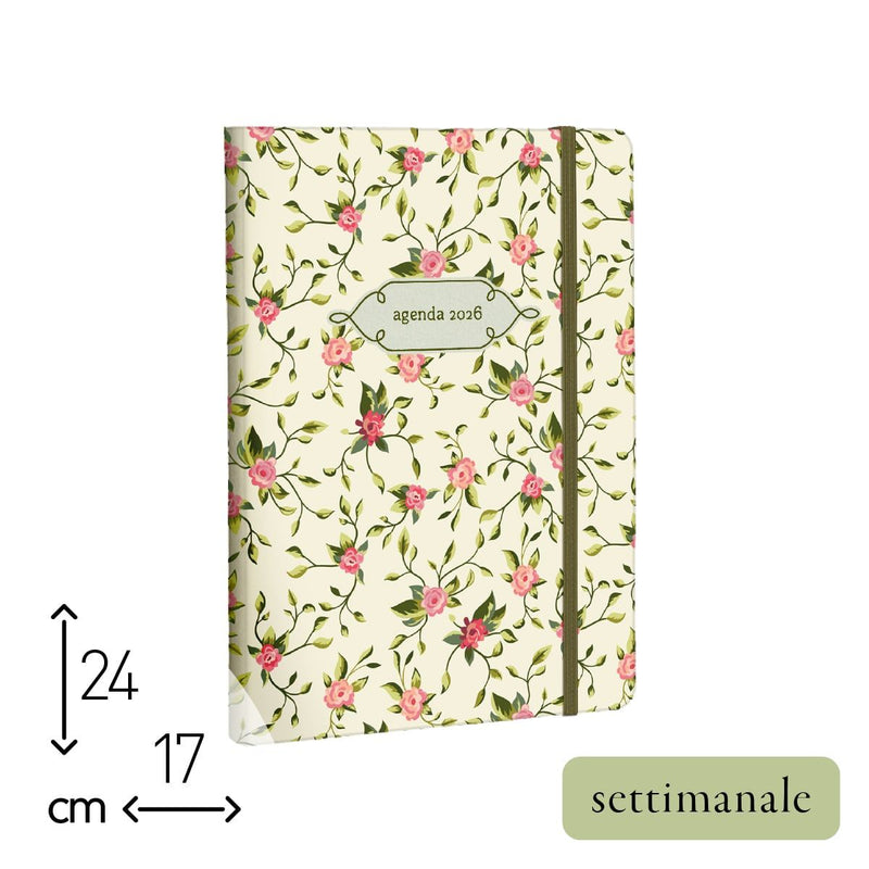 Agenda Settimanale Alfabet 2026 Flower Collection Bellis 17 x 24 cm