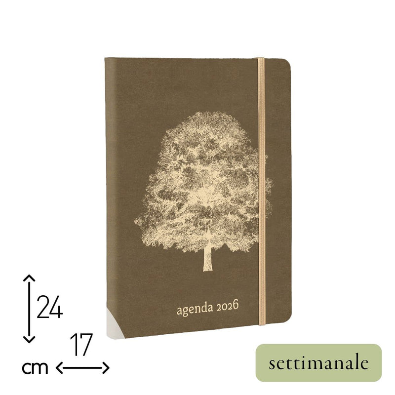 Agenda Settimanale Alfabet 2026 Nature Collection Albero 17 x 24 cm