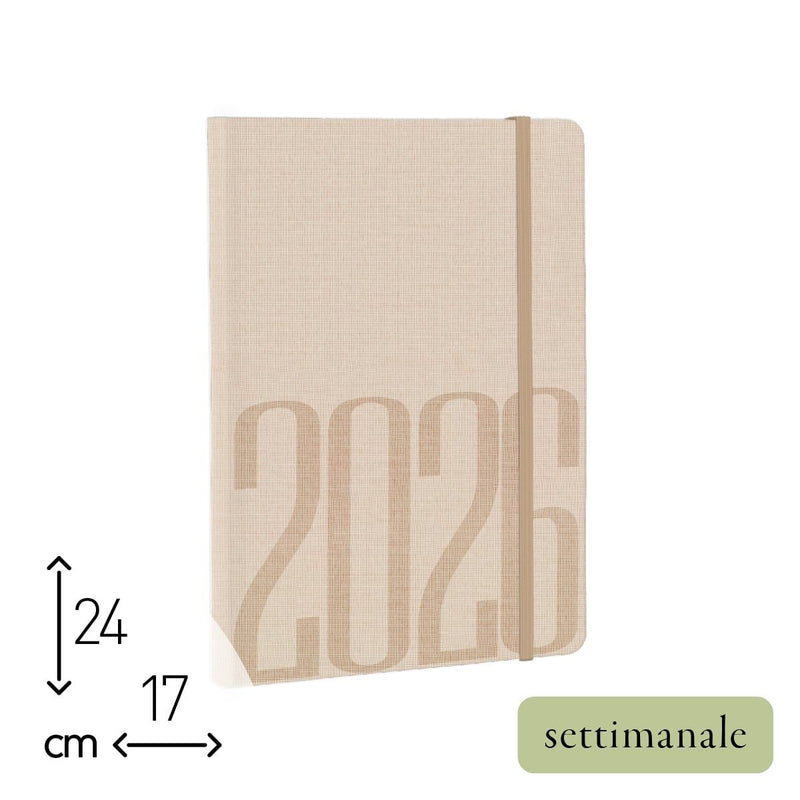 Agenda Settimanale Alfabet 2026 Nature Collection Type26 17 x 24 cm