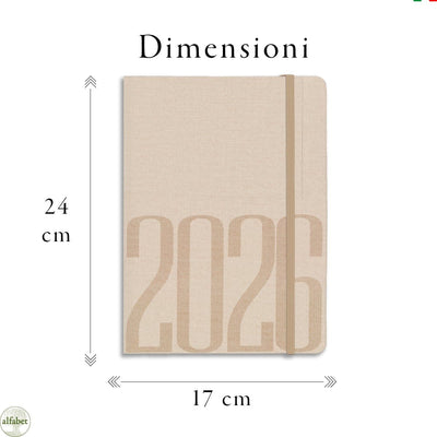 Agenda Settimanale Alfabet 2026 Nature Collection Type26 17 x 24 cm
