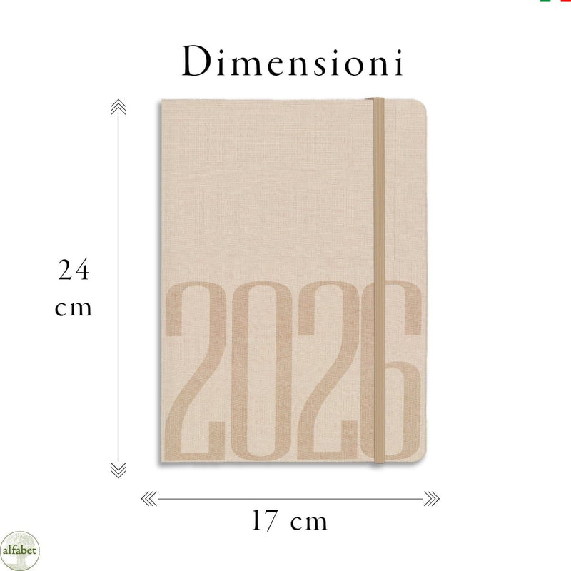 Agenda Settimanale Alfabet 2026 Nature Collection Type26 17 x 24 cm