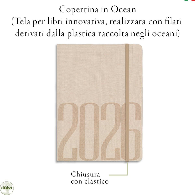 Agenda Settimanale Alfabet 2026 Nature Collection Type26 17 x 24 cm
