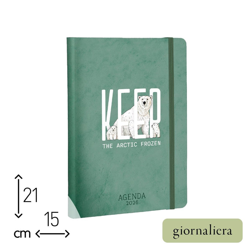 Agenda Giornaliera Alfabet 2026 Keep the Artic Frozen 15 x 21 cm