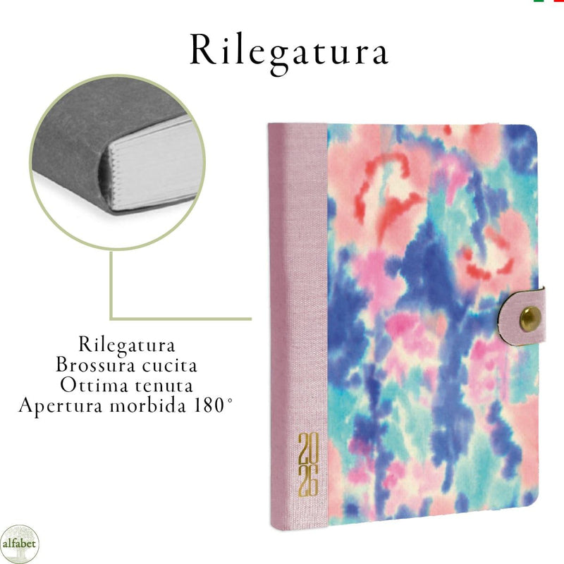 Agenda Giornaliera Alfabet 2026 Art Collection Divina 15 x 21 cm