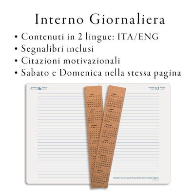 Agenda Giornaliera Alfabet 2026 Flower Collection Florens 15 x 21 cm