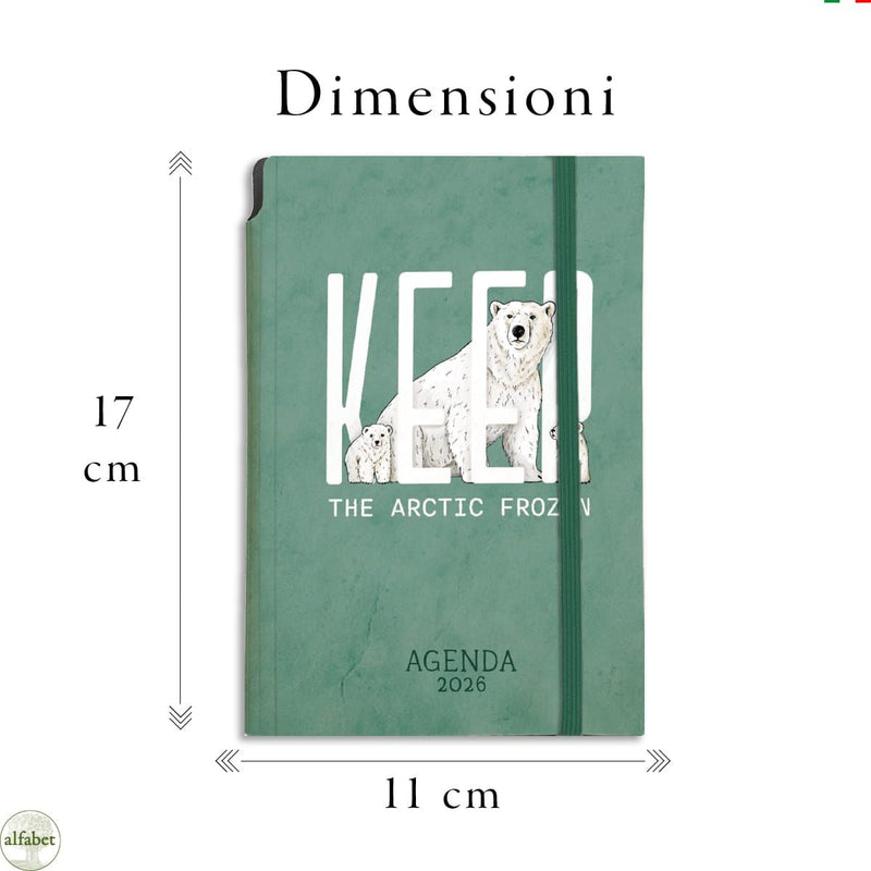 Agenda Borsabile Settimanale 2026 Keep The Artic Frozen 11 x 17 cm