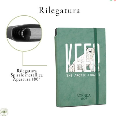 Agenda Borsabile Settimanale 2026 Keep The Artic Frozen 11 x 17 cm