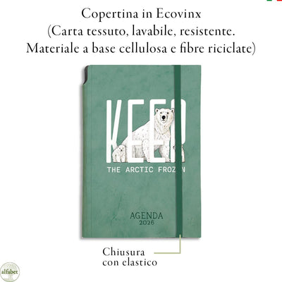 Agenda Borsabile Settimanale 2026 Keep The Artic Frozen 11 x 17 cm