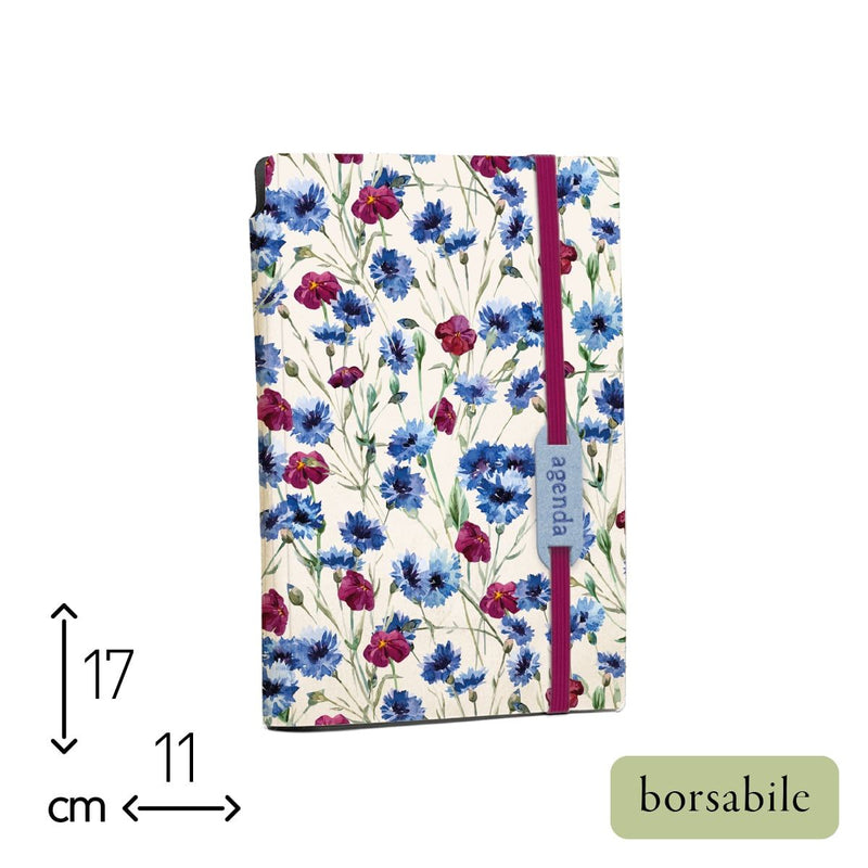 Agenda Borsabile Settimanale Alfabet 2026 Flower Collection Florens 11 x 17 cm