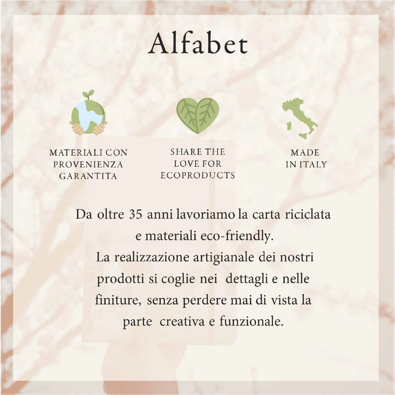 Agenda Borsabile Settimanale Alfabet 2026 Flower Collection Florens 11 x 17 cm