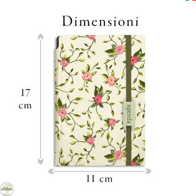 Agenda Borsabile Settimanale Alfabet 2026 Flower Collection Bellis 11 x 17 cm