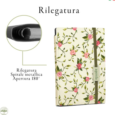 Agenda Borsabile Settimanale Alfabet 2026 Flower Collection Bellis 11 x 17 cm