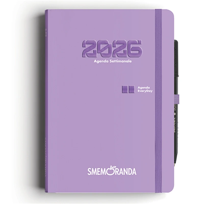 Agenda 12 Mesi Settimanale Everyday Smemoranda B6 2026 Glicine