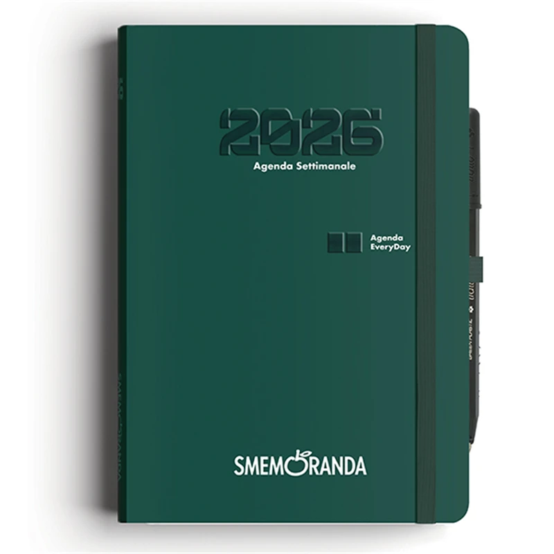 Agenda 12 Mesi Settimanale Everyday Smemoranda A5 2026 Verde