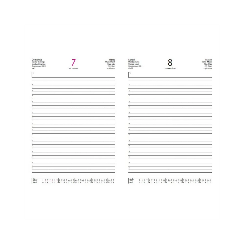 Agenda 12 Mesi Giornaliera Anytime in Similpelle 2025 - 15 x 21 cm