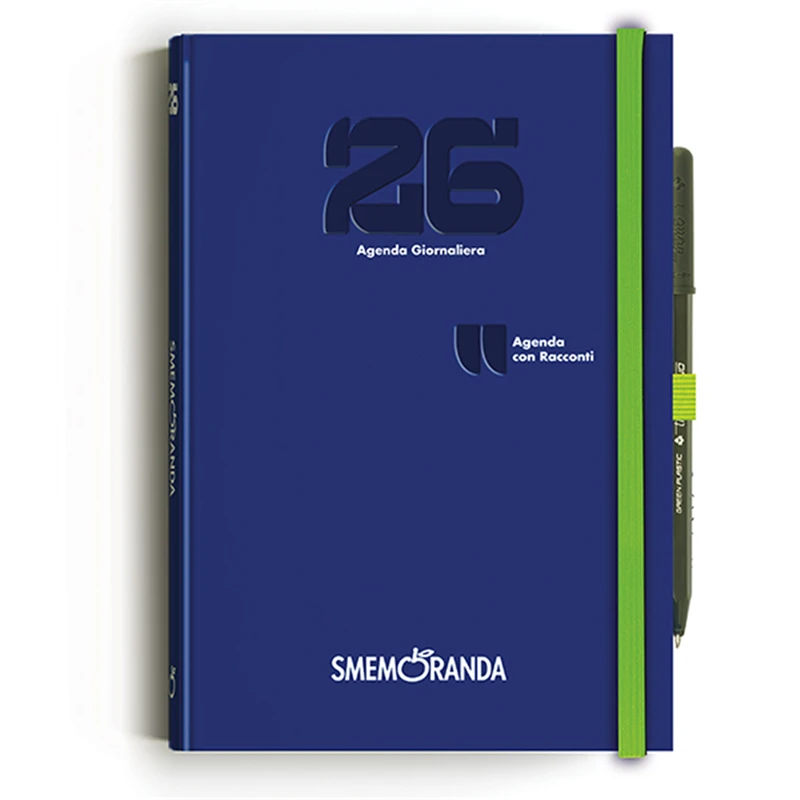 Agenda 12 Mesi Giornaliera Racconti Smemoranda A5 2026 Blu Notte