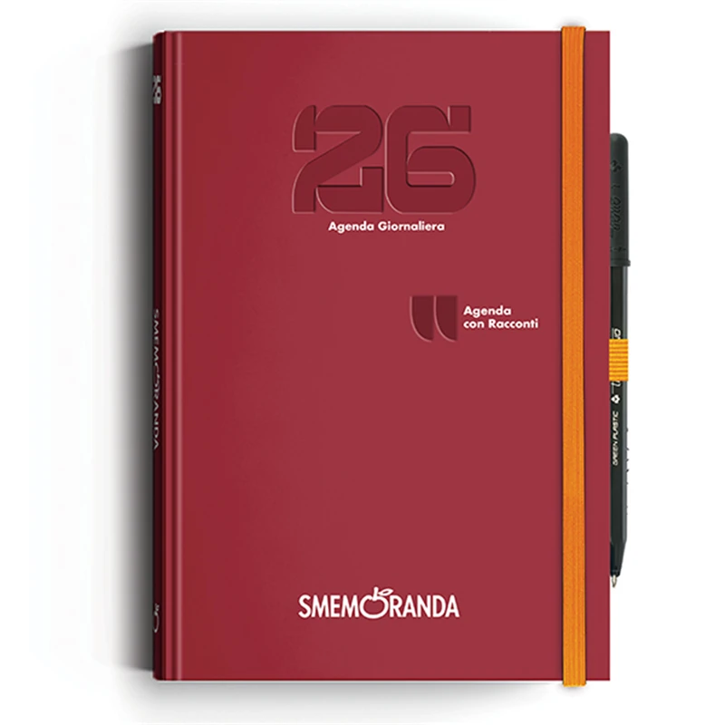Agenda 12 Mesi Giornaliera Racconti Smemoranda A5 2026 Bordeaux
