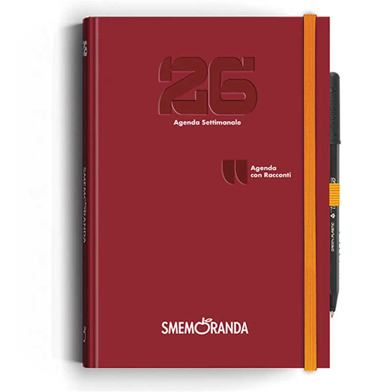Agenda 12 Mesi Settimanale Racconti Smemoranda B6 2026 Bordeaux