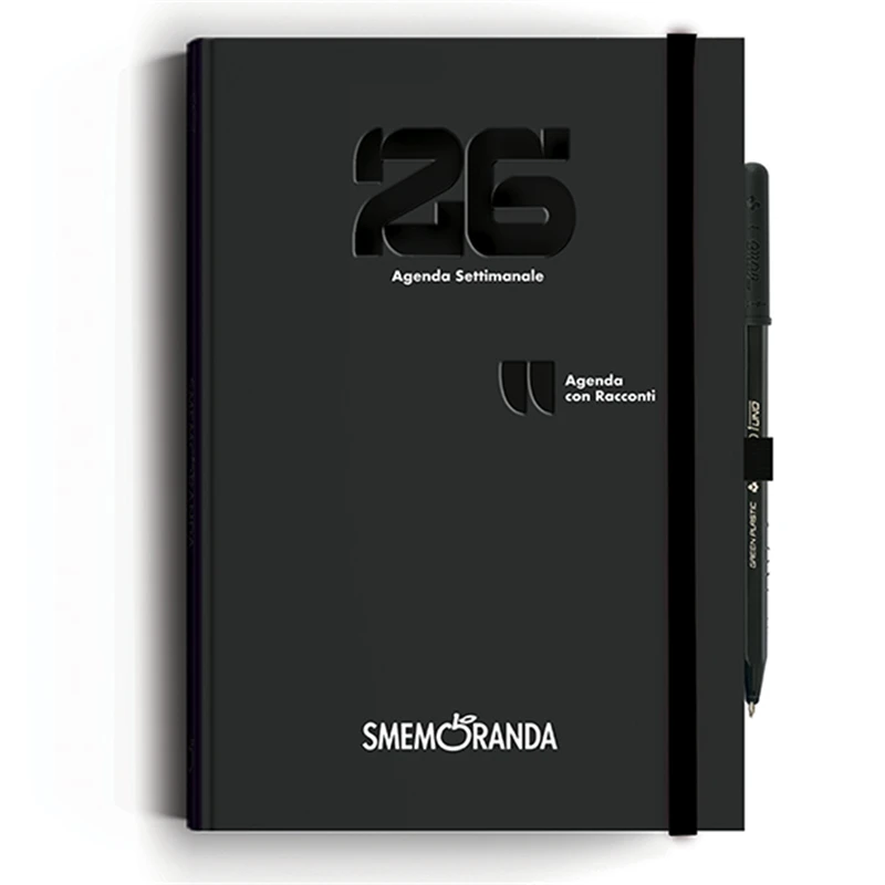 Agenda 12 Mesi Settimanale Racconti Smemoranda A5 2026 Nero