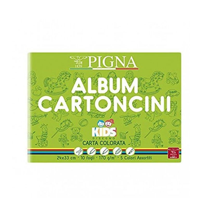 Album Cartoncini Pigna Kids 24 x 33 cm / 170 gr / 10 Fogli