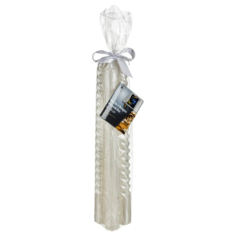 Candele Stelo Bianco 25 cm - 4 pezzi