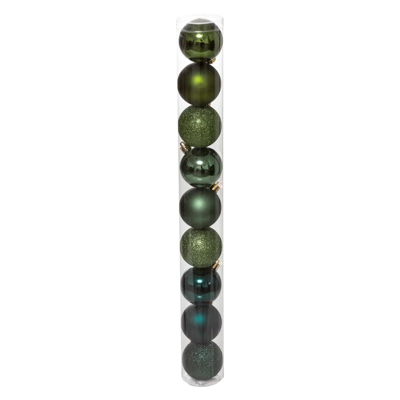 Sfera in PVC Verde 6 cm - 9 pezzi