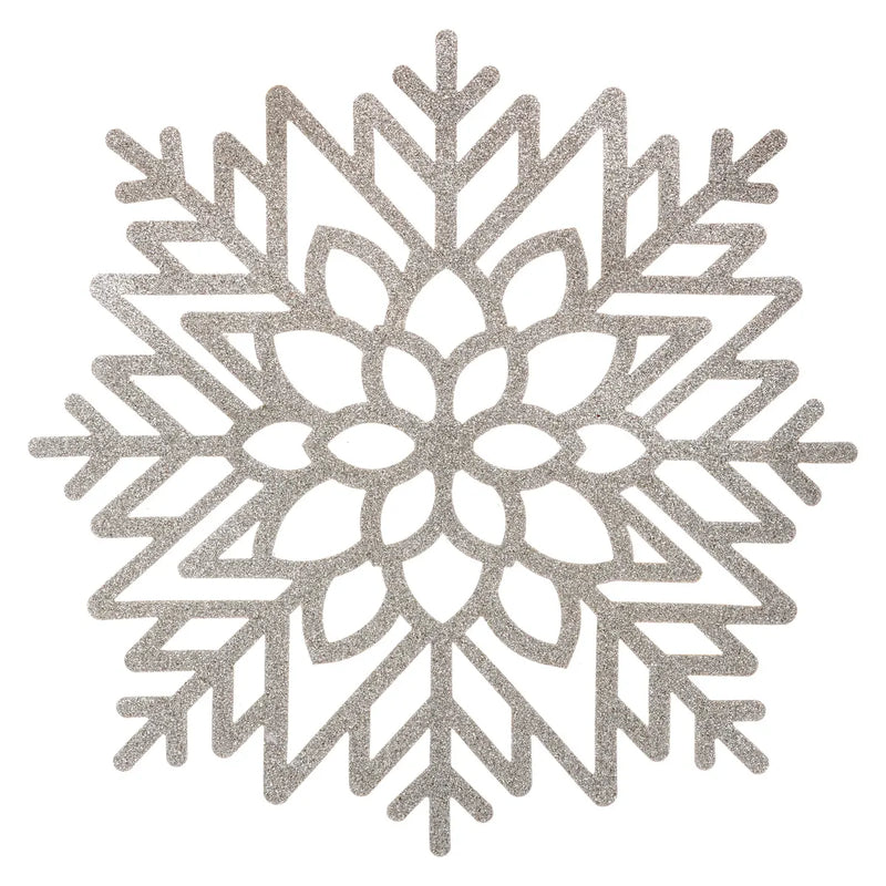 Sottopiatto Deco Xmas Argento e Bianco 33 cm