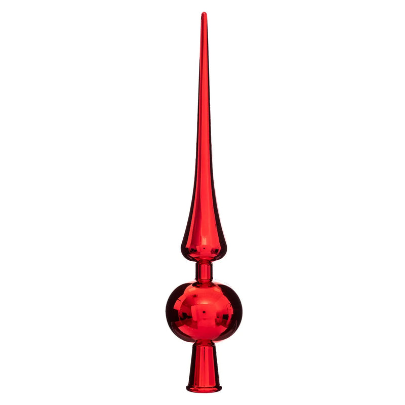 Puntale per Albero a Sfera Rosso 6 x 28 cm