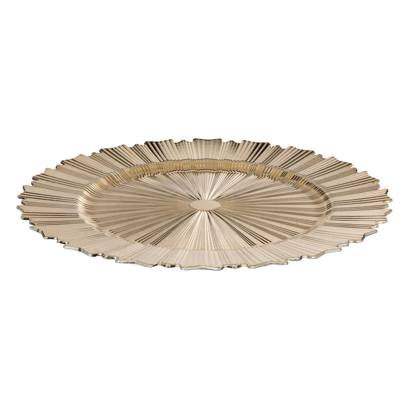 Sottopiatto Art Deco in PVC Oro 33 cm